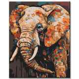Paint by Numbers Elephant Portrait Painting