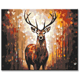 Painting by Numbers Golden Deer in The forest