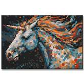 Paint by Numbers Unicorn Illustration