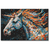 Paint by Numbers Unicorn Illustration