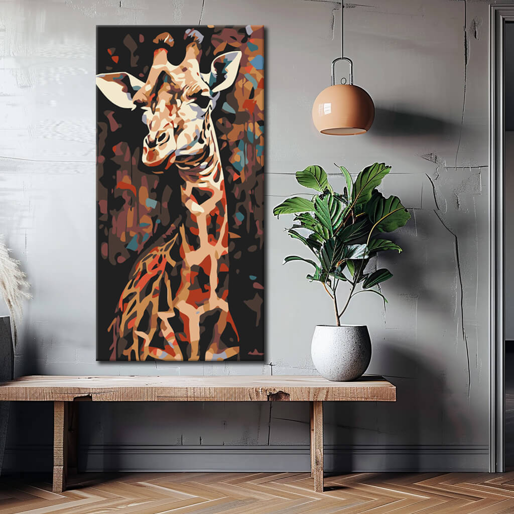 Paint by Numbers Giraffe Painting