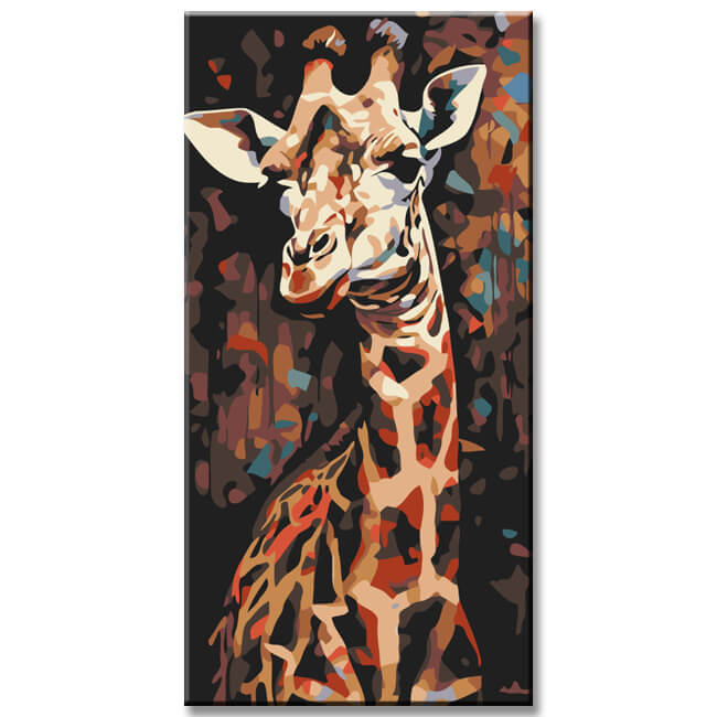 Paint by Numbers Giraffe Painting