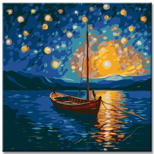 Moonlight Reflection - Painting by Numbers