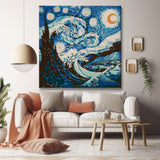 Waves of stars - painting by numbers