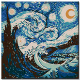 Waves of stars - painting by numbers
