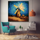 Vincent van Gogh Inspired: Blooming Windmill - Painting by Numbers