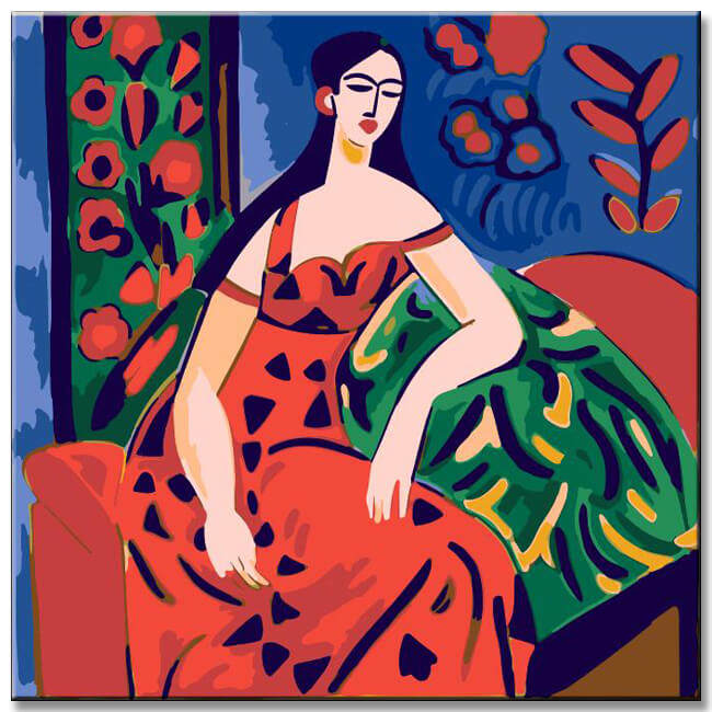 Modern Woman in J - Painting by Numbers