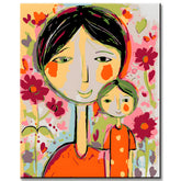 Mother and Daughter - Abstract Paint by Numbers