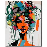 Art Portrait of A Woman Painting by Numbers