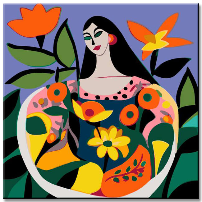 Matisse style art - paint by numbers