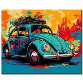 Paint by Numbers Illustration Volkswagen Beetle