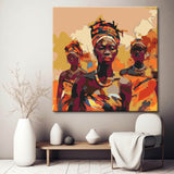 People Africa Tribe Painting by Numbers