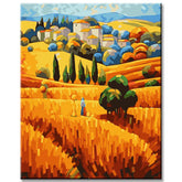 Tuscany Landscape Painting by Numbers