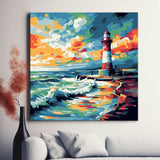 Lighthouse by The Sea Paint by Numbers