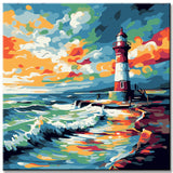 Lighthouse by The Sea Paint by Numbers