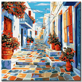 Old Town Alley Greece Painting by Numbers