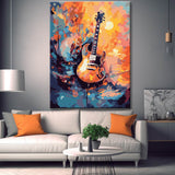 Electric Guitar in Smoke Painting by Numbers