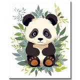Panda Bear Children's Motif Painting by Numbers