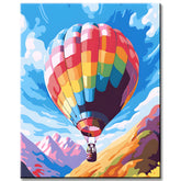 Balloon Ride in The Mountains Paint by Numbers