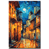 Old Town italy At Night Painting by Numbers