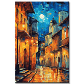 Old Town italy At Night Painting by Numbers