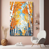 Birch Trees in Autumn Painting by Numbers