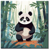 Panda Bear Children's Motif Painting by Numbers