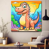 Little Dragon Children's Motif Painting by Numbers