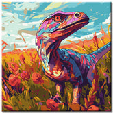 Dinosaur Children's Motif Painting by Numbers