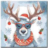 Moose in Winter Painting by Numbers