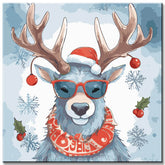 Moose in Winter Painting by Numbers