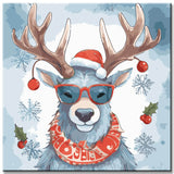 Moose in Winter Painting by Numbers