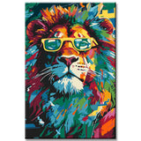 Cool Lion Portrait Painting by Numbers