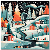 Winter Village Paint by Numbers