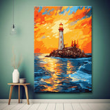 Lighthouse in The Sea Painting by Numbers