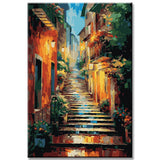 Old Town Stairs italy Painting by Numbers