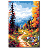 Hiking Trail forest Landscape Painting by Numbers