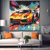 Lamborghini Modern Art Paint by Numbers