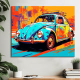 VW Beetle Modern Art Painting by Numbers