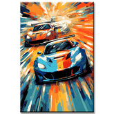Nascar Modern Art Paint by Numbers