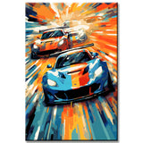 Nascar Modern Art Paint by Numbers