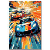 Nascar Modern Art Paint by Numbers