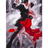 Painting by numbers tango dancers