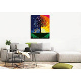 Painting by numbers tree abstract