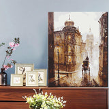 Painting by numbers horse-drawn carriage in the rain of Russia