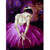 Painting by numbers ballet dancer in purple dress