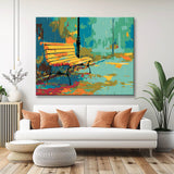 Painting by Numbers Pictures Bench in The Rain