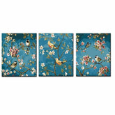 Painting by Numbers Picture Spring Blossoms Tree with Bird Triptych