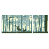 Painting by numbers triptych deer in the forest
