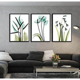 Paint by Numbers Triptych Plants